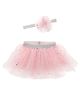 Stephen Joseph Tutu Skirt & Headband Flower Applique - Pink