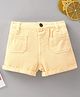Fox Baby Denim Shorts - Light Yellow