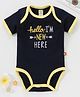 Wow Clothes Half Sleeves Embroidered Onesie - Navy Blue