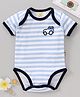 Wow Clothes Half Sleeves Onesie Car Patch -  Blue White