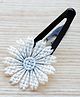Pretty Ponytails Matte Sheer Jute Flower Hair Clip - Ivory