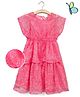 Hola Bonita Short Sleeves Layered Frock - Pink