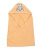 Pink Rabbit Hooded Wrapper Teddy Design - Light Orange