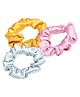 Funkrafts Satin Silk Hair Scrunchies - Yellow Pink Blue