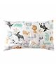 Elementary Premium Toddler Pillow with Soft Cotton Pillowcase Animal World Theme - Multicolor
