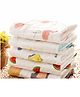 Elementary Reusable Muslin Cotton Square Nappy Set Large Pack of 4 - Multicolor (Assorted Designs)