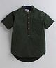 TONYBOY Solid Half Sleeves Shirt - Dark Green