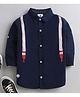 TONYBOY Suspender Print Full Sleeves Shirt - Navy Blue