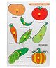 The Little Boo Wooden Knob and Peg Vegetable Puzzle Multicolor - 9 Pieces
