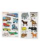 The Little boo Wooden Knob and Peg Vehicles and Domestic Animals Puzzle Pack of 2 Multicolor- 8 Pieces each