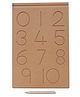 The Little Boo Wooden Numbers Learning Tray With Pencil - Brown