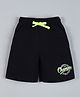 Plum Tree Champ Print Shorts - Black