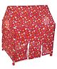 Lovely Play Tent House Cat With House Print - Red