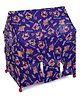 Lovely Play Tent House With Wheels Dog Print - Dark Blue