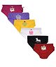 D'chica Pack of 6 Glittery Unicorn Panties - Fuschia Purple Yellow Red