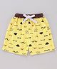 Child World Knee Length Shorts Multi Print - Yellow