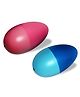 VParents Wooden Egg Shakers Organic Rattle Pack of 2 - Blue Pink
