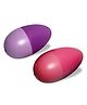 VParents Wooden Egg Shakers Organic Rattle Pack of 2 - Purple Pink