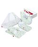 Vparents Bluebellbaby 4 Piece Bedding Set With Pillow And Bolsters Sleeping Bag And Bedding Set And Feeding Pillow Combo - Blue