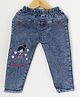 Woonie Denim Doll Applique Jeans - Blue
