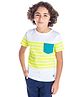 Cherry Crumble By Nitt Hyman Half Sleeves Striped Detailing Tee - Multi Colour