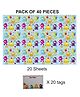 Party Anthem Monster Gift Wrapping Paper with Name Tags Blue - Pack of 40