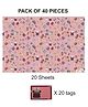 Party Anthem Girly Chic Gift Wrapping Paper with Name Tags Pink - Pack of 40