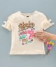 Vitamins Half Sleeves Party Sequin Top - Peach