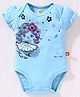 Wow Clothes Half Sleeves Onesie Doll Print - Blue