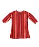 Allen Solly Juniors Full Sleeves Knee Length Striped Frock - Maroon