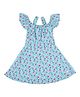 Allen Solly Juniors Short Sleeves Full Length Frock Floral Print - Blue