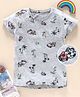 Fox Baby Half Sleeves Tee Multi Print - Grey