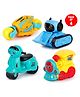 Fiddlerz Unbreakable Friction Powered Pull Back Toy Vehicles Pack of 4 (Colour May Vary)