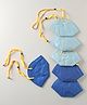FROGGY Pack Of 6 Unvalved Anti-Pollution N95 With Head Loop Masks - Sky & Royal Blue