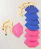 FROGGY Pack Of 8 Unvalved Anti-Pollution N95 With Head Loop Masks - Pink & Royal Blue