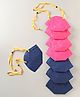 FROGGY Pack Of 8 Unvalved Anti-Pollution N95 With Head Loop Masks - Pink & Navy Blue