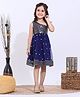 Babyhug Sleeveless One Shoulder Ethnic Dress - Blue