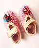 Knits & Knots Flower Design Booties - Pink