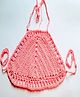 Knits & Knots crochet Sleeveless Wave Pattern Crop Top - Pink