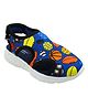 KazarMax Foot Ball Printed Velcro Closure Sandals - Blue