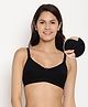 Bella Mama Cotton Blend Anti-bacterial Nursing Bra - Black