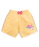 Ojos Mid Thigh Length Shorts Heart Patch - Yellow
