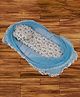Mittenbooty Cotton Mosquito Net With Attached Bedding Set Floral Print - Blue
