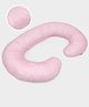 Mi Arcus 100% Cotton Premium C-Shape Maternity/Pregnancy Pillow with Removable Zippered Cover - Star Print, Pink