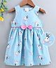 Yellow Duck Sleeveless One Piece Dress - Blue