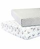 Abracadabra 100% Cotton Flat Sheets for Crib/Cot Starry Nights Print - Set of 2