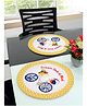 Saral Home Cotton Printed Table Mat Pack of 2 - Yellow & White