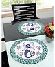 Saralhome Printed Table Mat 2pc   Green. 38cm x 38cm