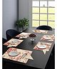 Saralhome Printed Cotton Placemat with Napkins 6pc   Red. 34cm x 45cm