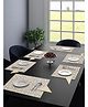 Saralhome Printed Cotton Placemat with Napkins 6pc   Grey. 34cm x 45cm